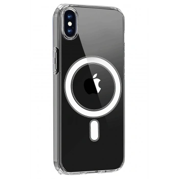 iPhone X Kılıf Magneticsafe Şeffaf Silikon - Şeffaf