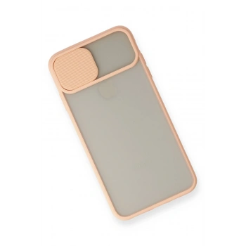 iPhone X Kılıf Palm Buzlu Kamera Sürgülü Silikon - Pembe