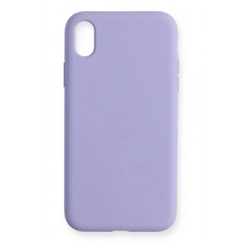 iPhone XR Kılıf Nano içi Kadife Silikon - Lila