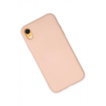 iPhone XR Kılıf Nano içi Kadife Silikon - Pudra