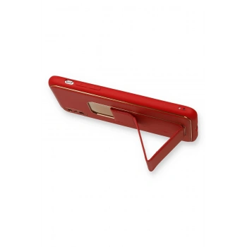 iPhone XS Max Kılıf Coco Deri Standlı Kapak - Kırmızı