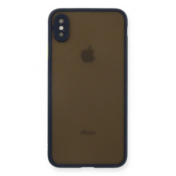 iPhone XS Max Kılıf Montreal Silikon Kapak - Lacivert