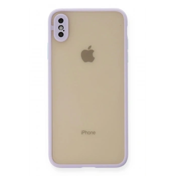 iPhone XS Max Kılıf Montreal Silikon Kapak - Mor