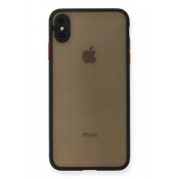 iPhone XS Max Kılıf Montreal Silikon Kapak - Siyah