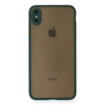 iPhone XS Max Kılıf Montreal Silikon Kapak - Yeşil
