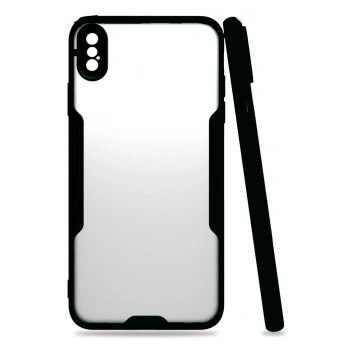 iPhone XS Max Kılıf Platin Silikon - Siyah