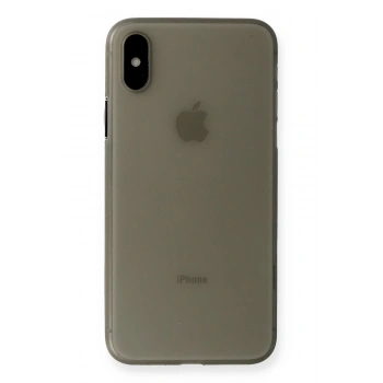 iPhone XS Max Kılıf PP Ultra İnce Kapak - Gri