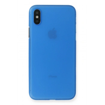 iPhone XS Max Kılıf PP Ultra İnce Kapak - Mavi