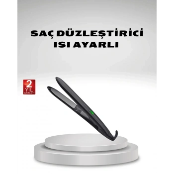 Isı Ayarlı Saç Düzleştirici Titanyum Seramik Plaka, Dijital Ekran