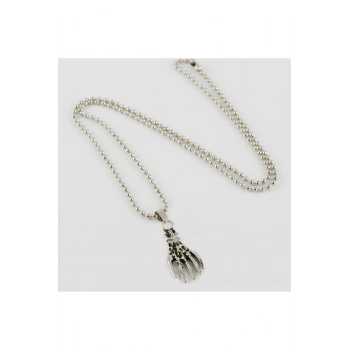 İskelet El Figürlü Erkek Kolye