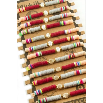 İstiridye İnci Fimo Boncuk Bileklik