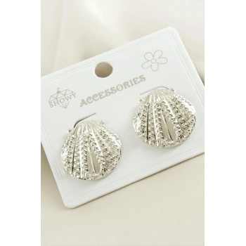 İstiridye Metal Küpe