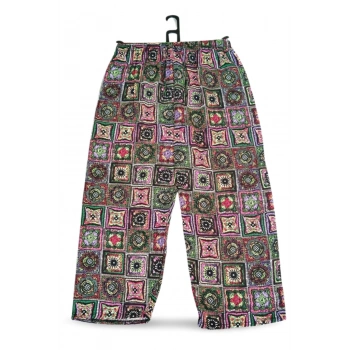 İthal Viskon Geniş Paça Şık Etnik Otantik Desenli Pantolon -  - Desen1