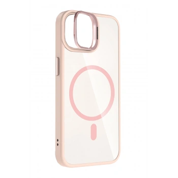  Apple iPhone 11 Remim Lensli Magsafe Standlı Kapak - Pembe