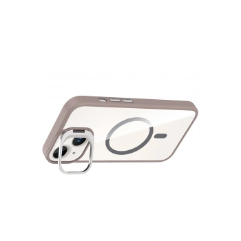  Apple iPhone 13 Remim Lensli Magsafe Standlı Kapak - Titan Gri