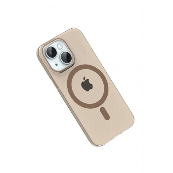  Apple iPhone 14 PC Blank Magsafe Kapak - Çöl Titanyum