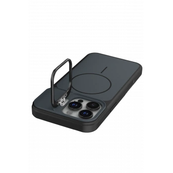  Apple iPhone 16 Pro Max Pale Magsafe Standlı Kapak - Siyah