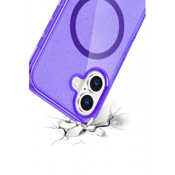  Apple iPhone 16 Star Magsafe Kapak - Mor