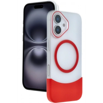  Apple iPhone 16 Velar Magsafe Kapak - Kırmızı