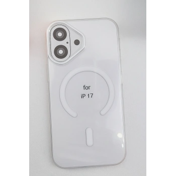  Apple iPhone 17 PC Blank Magsafe Kapak - Şeffaf