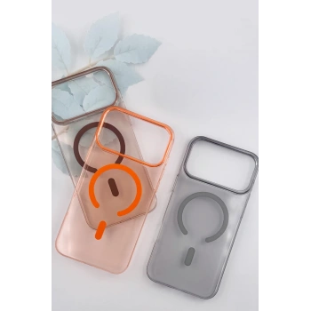  Apple iPhone 17 Pro Max PC Blank Magsafe Kapak - Pembe