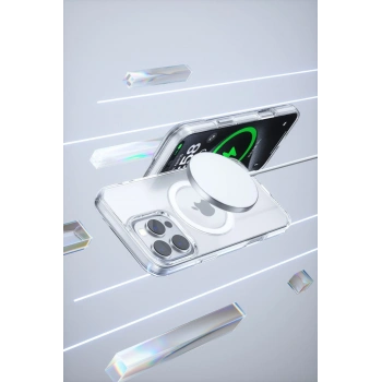  iPhone 16 Pro Gleam PC Sert Magsafe Kılıf - Şeffaf