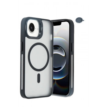  iPhone 16E Flet Lens Magsafe Kapak - Siyah