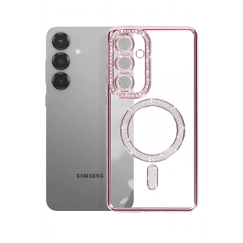  Samsung Galaxy S26 Joke Simli Magneticsafe Kılıf - Pembe