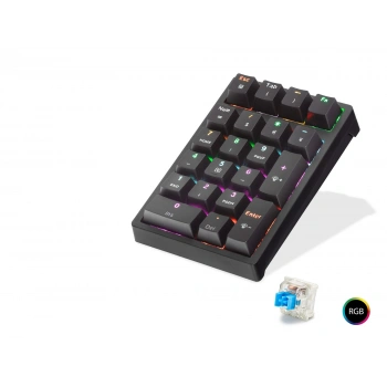 Kablolu Mekanik Numerik Klavye Blue Switch Rgb - Siyah QS500