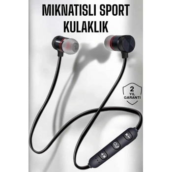 Kablolu Mıknatıslı Sport Kulaklık Bluetooth Bağlantılı