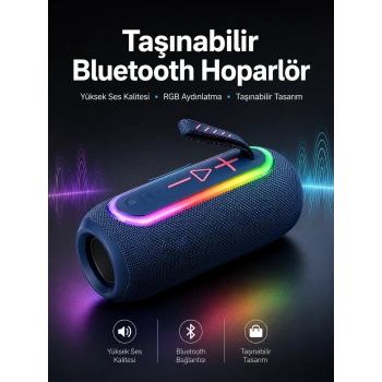 Kablosuz Bluetooth Hoparlör Uzun Pil Ömrü Taşınabilir