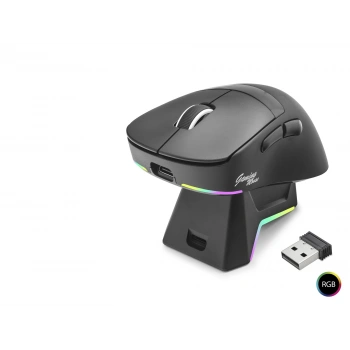 Kablosuz Gaming Rgb Mouse Şarj Standlı - Siyah MF1216B