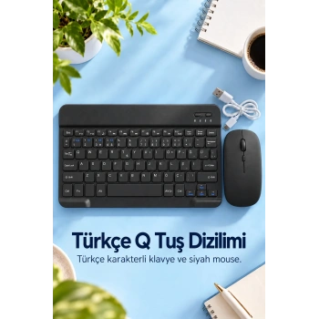 Kablosuz Klavye Mouse Takımı Türkçe Karakterli Tuşlar