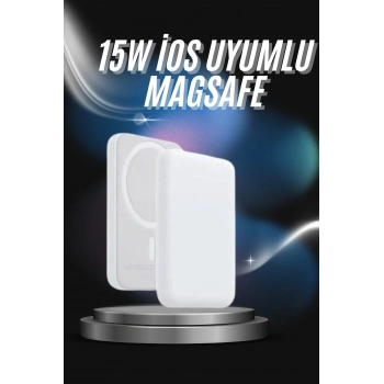Kablosuz Magsafe Hızlı Şarj 5.000 Mah Kablosuz Şarj Cihazı