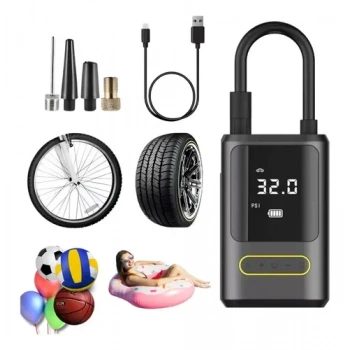 Kablosuz Oto Araç Mini 4000mAh 150 PSI Işıklı Oto Hava Kompresörü KA-760 (4887)