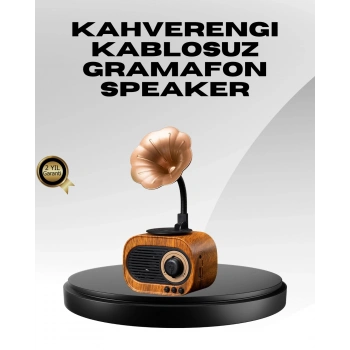 Kablosuz Retro Radyo Hoparlör 5w Güçlü Ses Usb Hafıza Kart Destekli