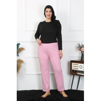 Kadın Büyük Beden Pembe Tek Alt Pijama