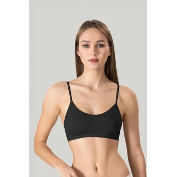 Kadın Ince Askılı Pedli Büstiyer Yarım Atleti Sütyen 3lü Set..