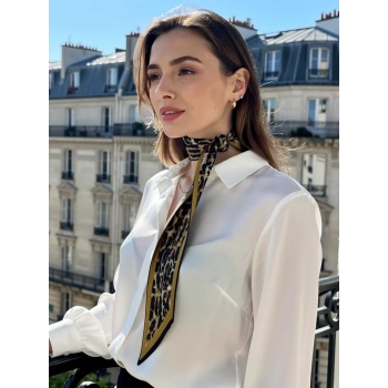 Kadın Leopar Desen Boyun Fuları-Boyun ve Saç Aksesuarı, Şık Görünüm, Hediye İçin Uygun