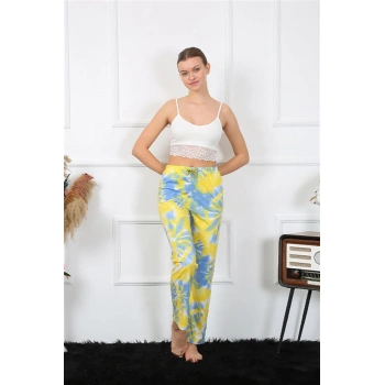 Kadın Pamuklu Alt Pijama Sarı