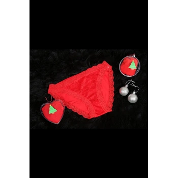 Kadın Yılbaşı Kırmızı Slip