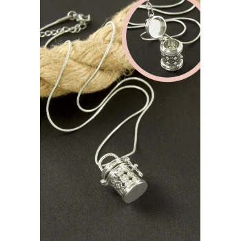 Kafes Figürlü Çelik Kolye