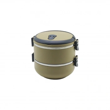 KAHVERENGİ 2Lİ SEFER TASI SAKLAMA KABI 1.2LT