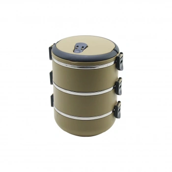 KAHVERENGİ 3LÜ SEFER TASI SAKLAMA KABI 1.8LT (4887)