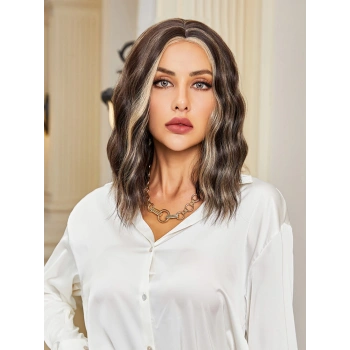 Kahverengi / Balköpüğü Röfleli Küt Tül Peruk