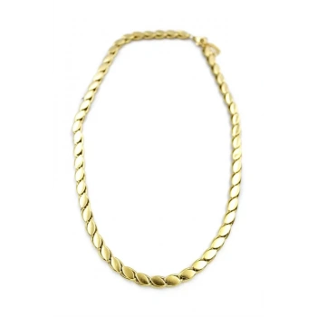 Kalın Kısa Arpa Zincir Kolye - Altın