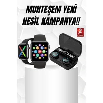 Kaliteli Akıllı Saat Ve Kaliteli Bluetooth Kulaklık Anc Özelliği Uzun Pil Ömrü