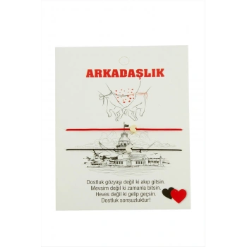 Kalp Arkadaşlık İp Bileklik 2 Adet