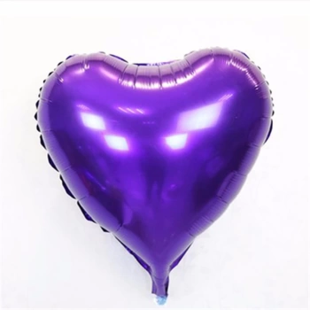 Kalp Balon Folyo Mor 45 cm 18 inç (4887)