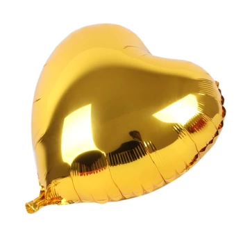Kalp Balon Folyo Sarı 45 cm 18 inç (4887)